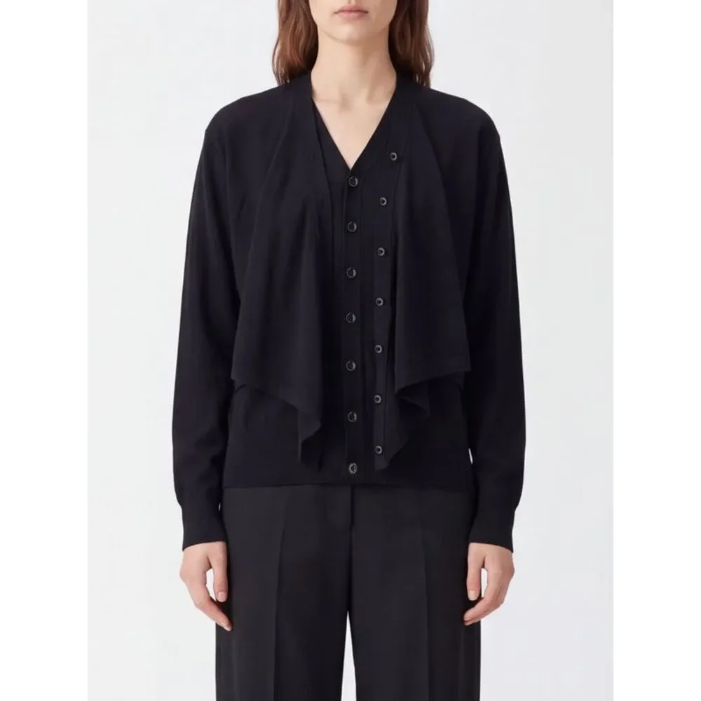Lemaire Women V-Neck Wool Blend Cardigan Lemaire With Button Closure